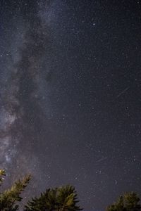 Preview wallpaper starry sky, milky way, stars, night, tops