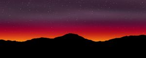 Preview wallpaper starry sky, mountains, art, dark