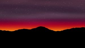 Preview wallpaper starry sky, mountains, art, dark