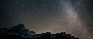 Preview wallpaper starry sky, mountains, milky way