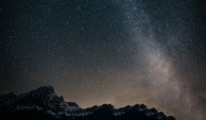 Preview wallpaper starry sky, mountains, milky way