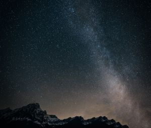 Preview wallpaper starry sky, mountains, milky way
