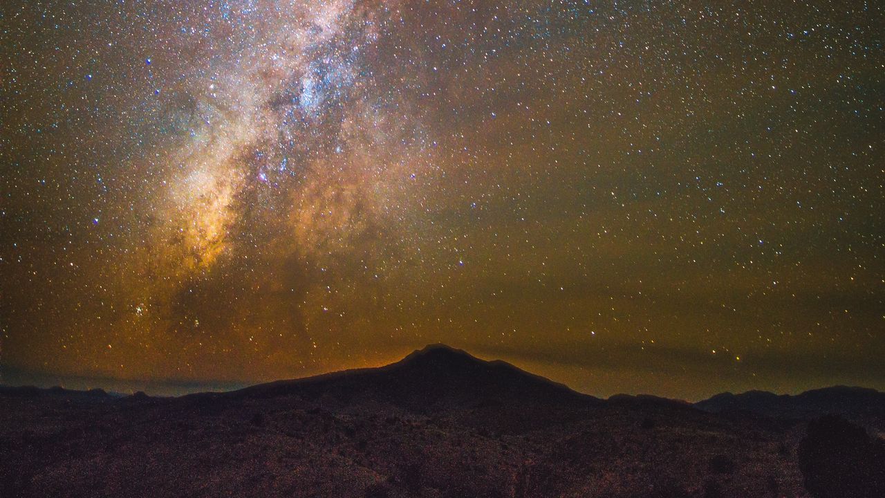 Wallpaper starry sky, mountains, milky way, fort davis, united states