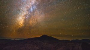 Preview wallpaper starry sky, mountains, milky way, fort davis, united states