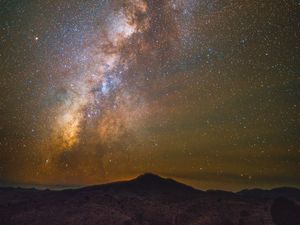 Preview wallpaper starry sky, mountains, milky way, fort davis, united states