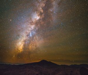 Preview wallpaper starry sky, mountains, milky way, fort davis, united states