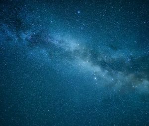 Preview wallpaper starry sky, nebula, stars, blue, space