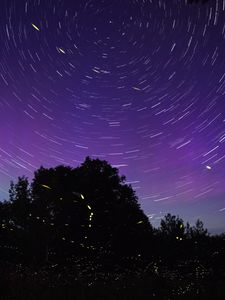 Preview wallpaper starry sky, night, blur, motion, long exposure