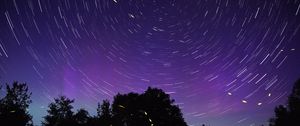 Preview wallpaper starry sky, night, blur, motion, long exposure