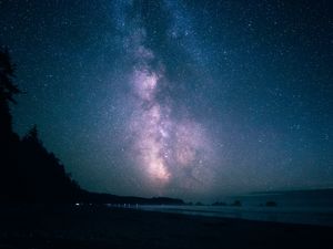 Preview wallpaper starry sky, night, glitter