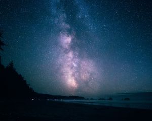Preview wallpaper starry sky, night, glitter