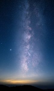 Preview wallpaper starry sky, night, landscape, stars, milky way