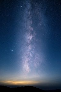 Preview wallpaper starry sky, night, landscape, stars, milky way