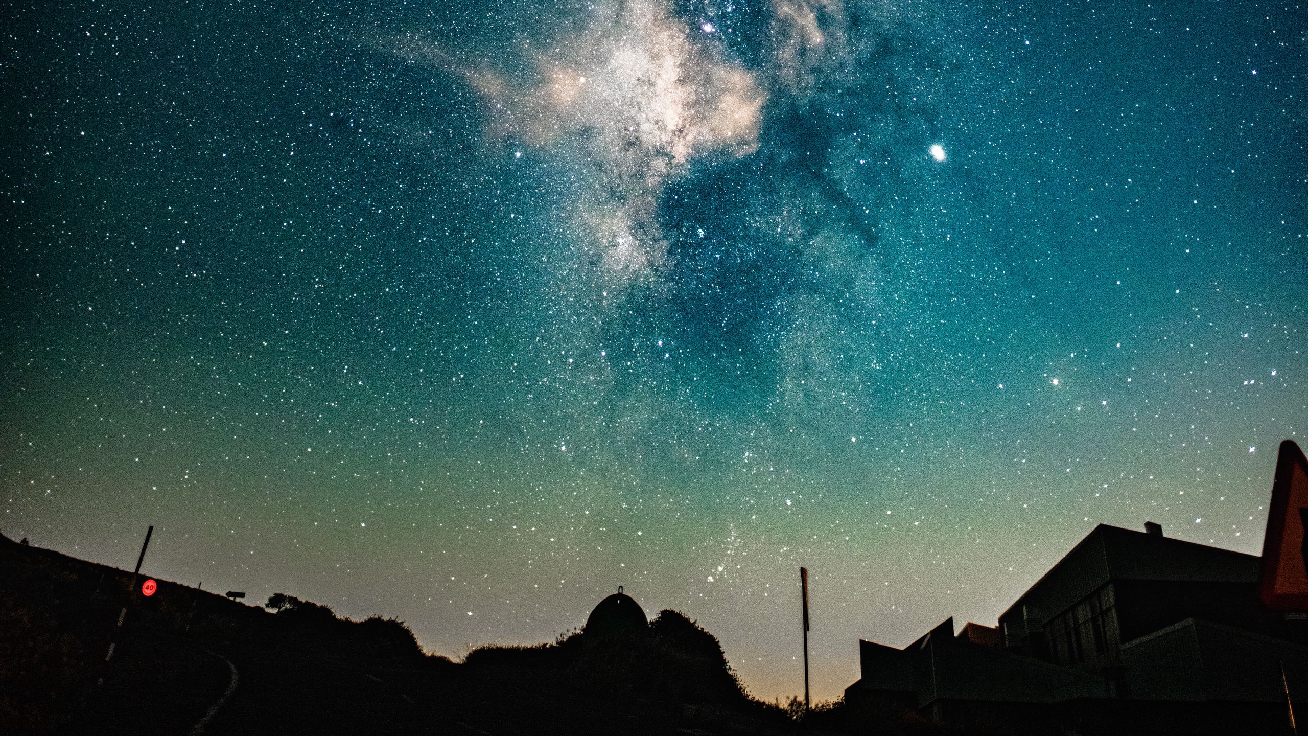 Download Wallpaper 2560x1440 Starry Sky, Night, Stars Widescreen 16:9