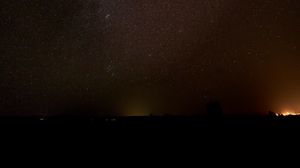 Preview wallpaper starry sky, night, stars, horizon