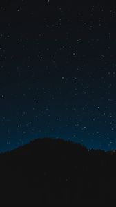 Preview wallpaper starry sky, night, trees, stars, shine, sky