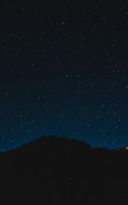 Preview wallpaper starry sky, night, trees, stars, shine, sky