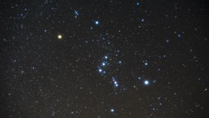 Preview wallpaper starry sky, orion, constellation, stars, galaxy
