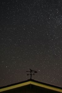 Preview wallpaper starry sky, roof, weather vane