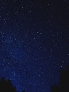 Preview wallpaper starry sky, shine, night, blue