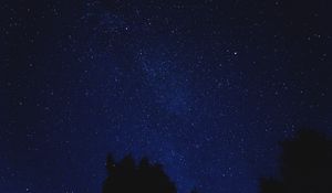 Preview wallpaper starry sky, shine, night, blue