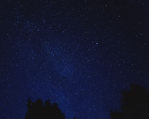 Preview wallpaper starry sky, shine, night, blue