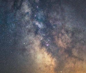 Preview wallpaper starry sky, space, stars, milky way, night, dark