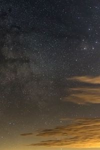 Preview wallpaper starry sky, stars, clouds, sky