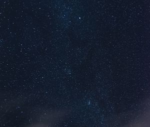 Preview wallpaper starry sky, stars, clouds, night