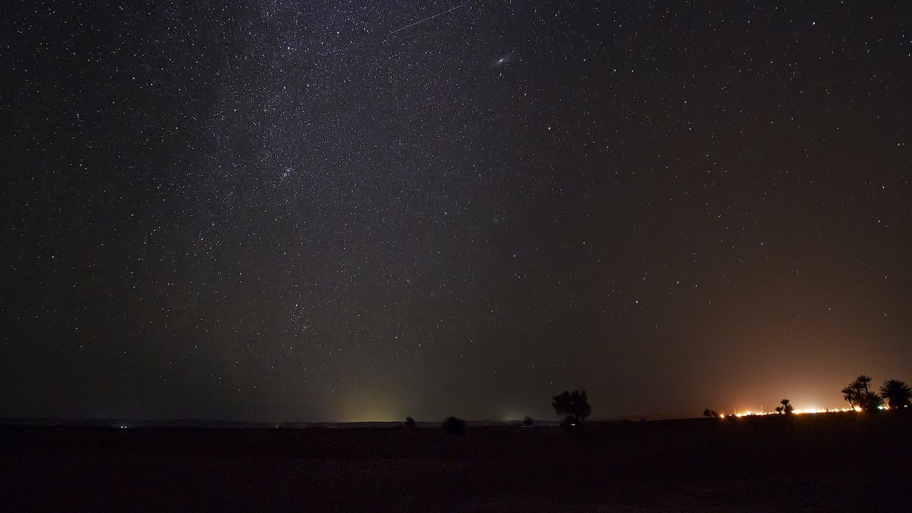 Wallpaper starry sky, stars, field, night