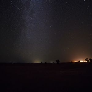 Preview wallpaper starry sky, stars, field, night