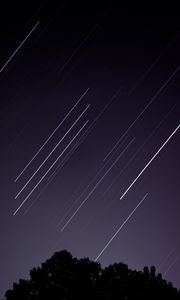 Preview wallpaper starry sky, stars, long exposure, night, dark