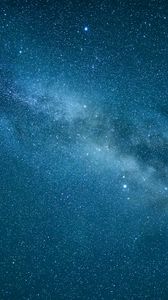 Preview wallpaper starry sky, stars, nebula, blue, space