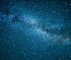 Preview wallpaper starry sky, stars, nebula, blue, space
