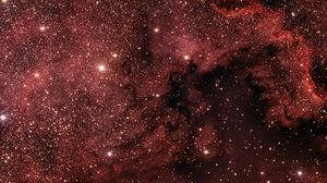 Preview wallpaper starry sky, stars, nebula, space, brown