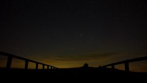 Preview wallpaper starry sky, stars, night, silhouettes