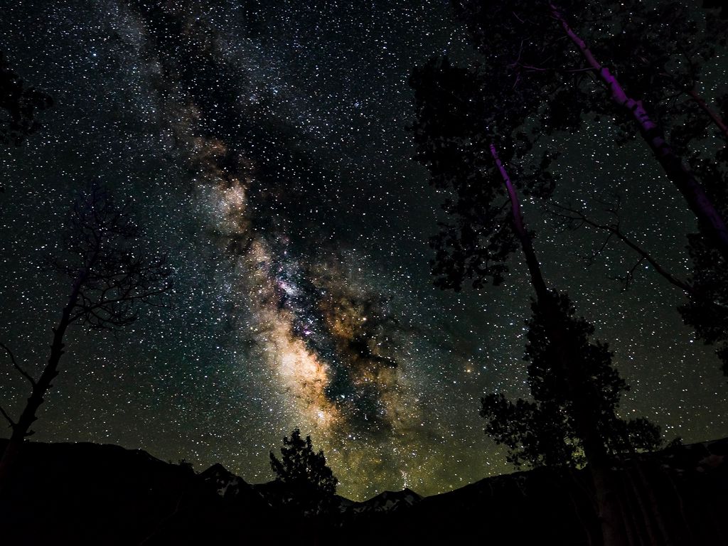 1024x768 Wallpaper starry sky, stars, night