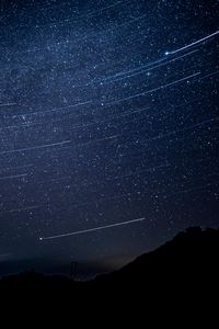 Preview wallpaper starry sky, stars, night, shine, darkness, dark