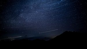 Preview wallpaper starry sky, stars, night, shine, darkness, dark