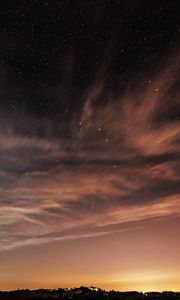 Preview wallpaper starry sky, stars, night, nebula