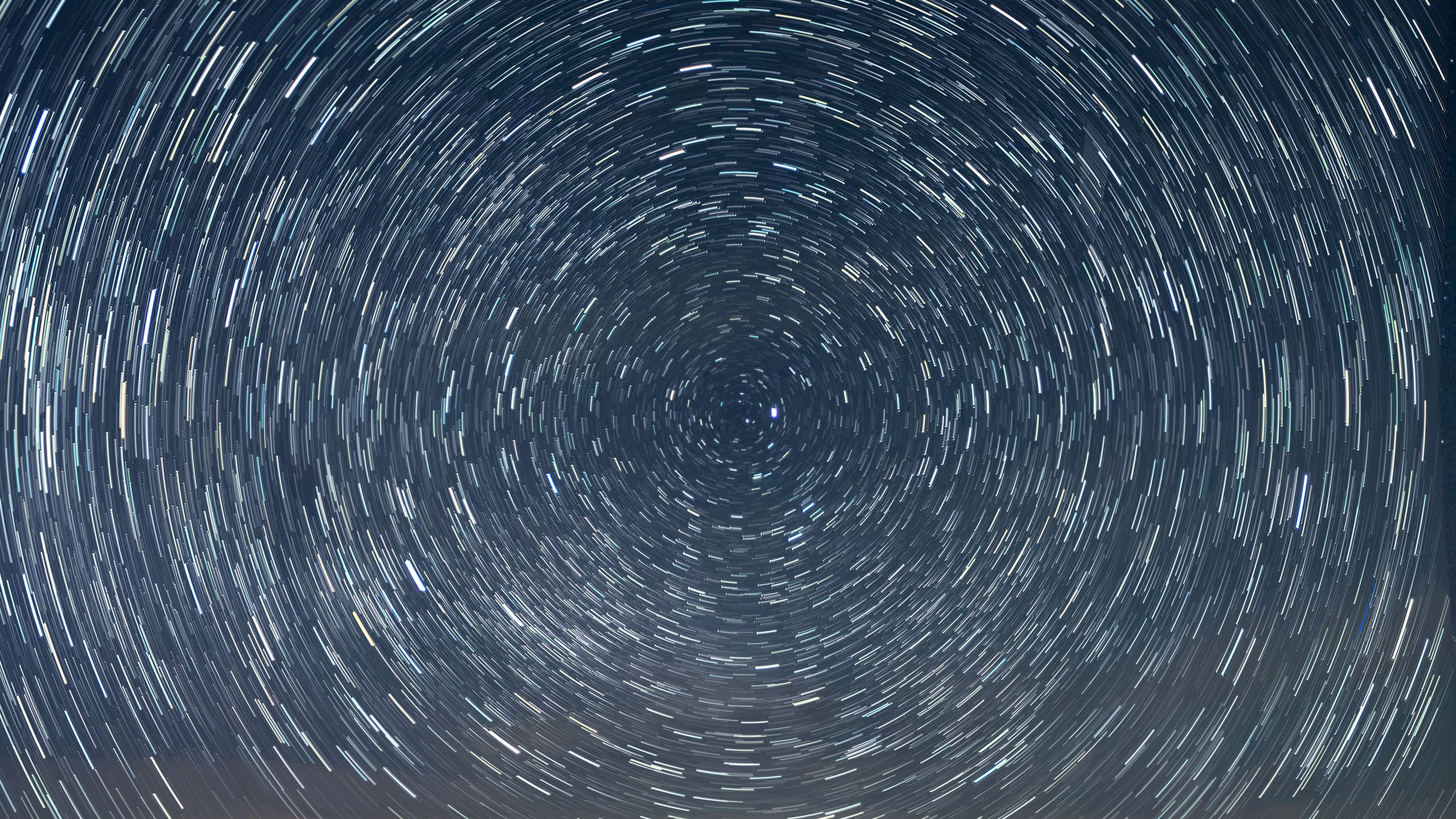 Download wallpaper 3840x2160 starry sky, stars, rotation, long exposure ...