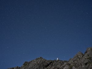 Preview wallpaper starry sky, stones, nature