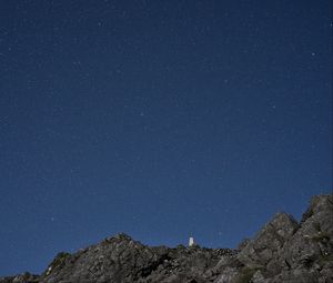 Preview wallpaper starry sky, stones, nature