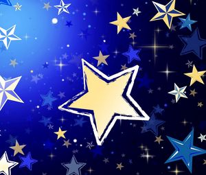 Preview wallpaper stars, background, shape, size