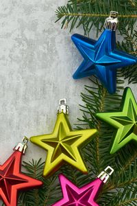 Preview wallpaper stars, branches, decorations, new year, christmas