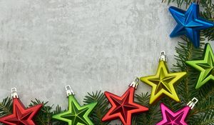 Preview wallpaper stars, branches, decorations, new year, christmas