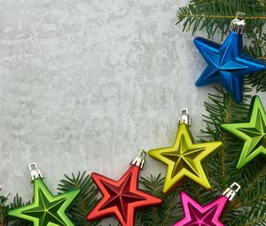 Preview wallpaper stars, branches, decorations, new year, christmas