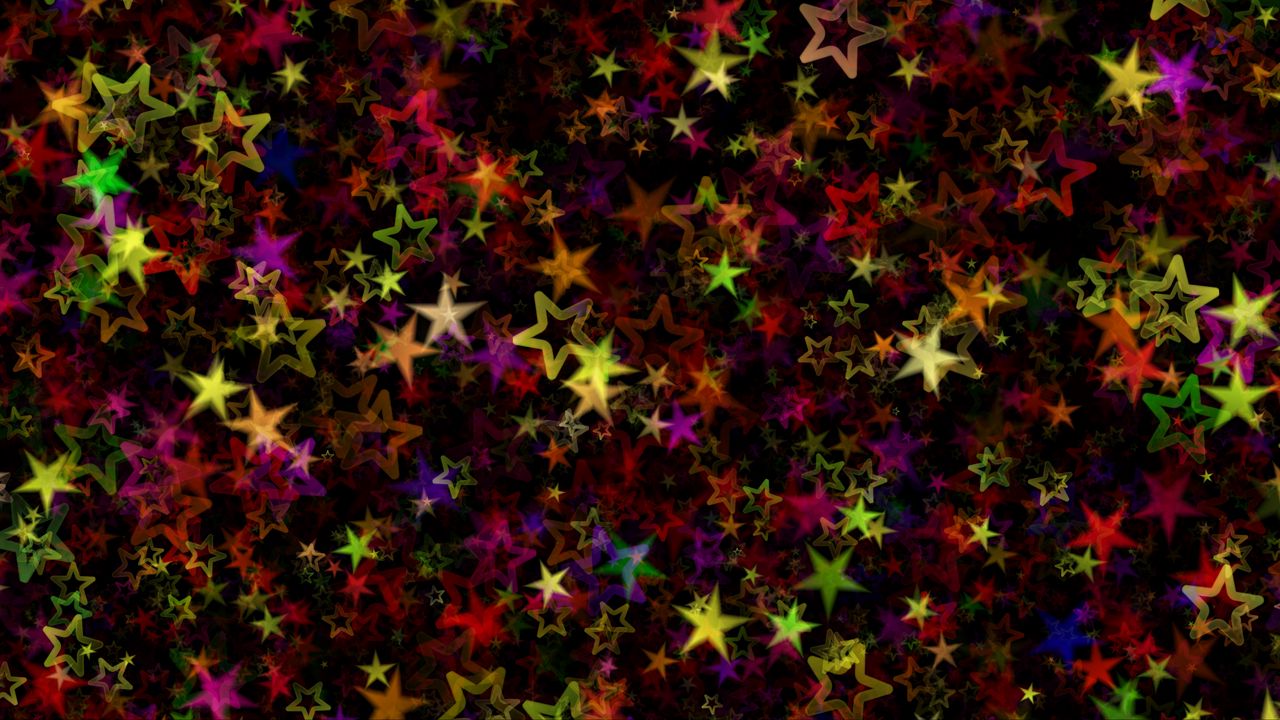 Wallpaper stars, colorful, art, abstract
