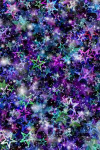 Preview wallpaper stars, colorful, glare, glitter, art