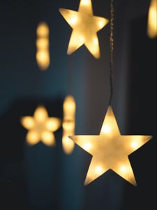 Preview wallpaper stars, garland, new year, christmas